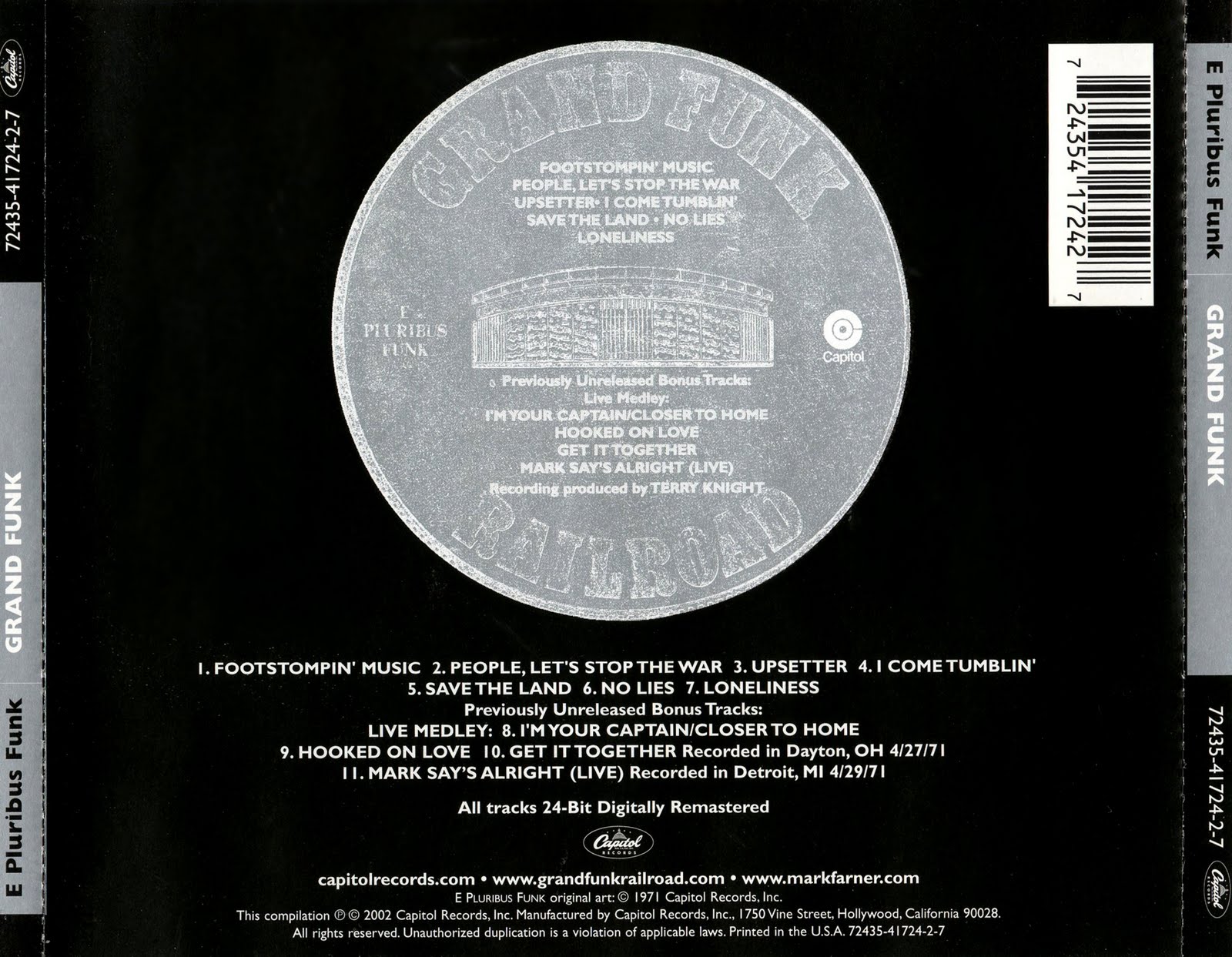 World Progressive & Classical Rock Grand Funk Railroad E Pluribus Funk72